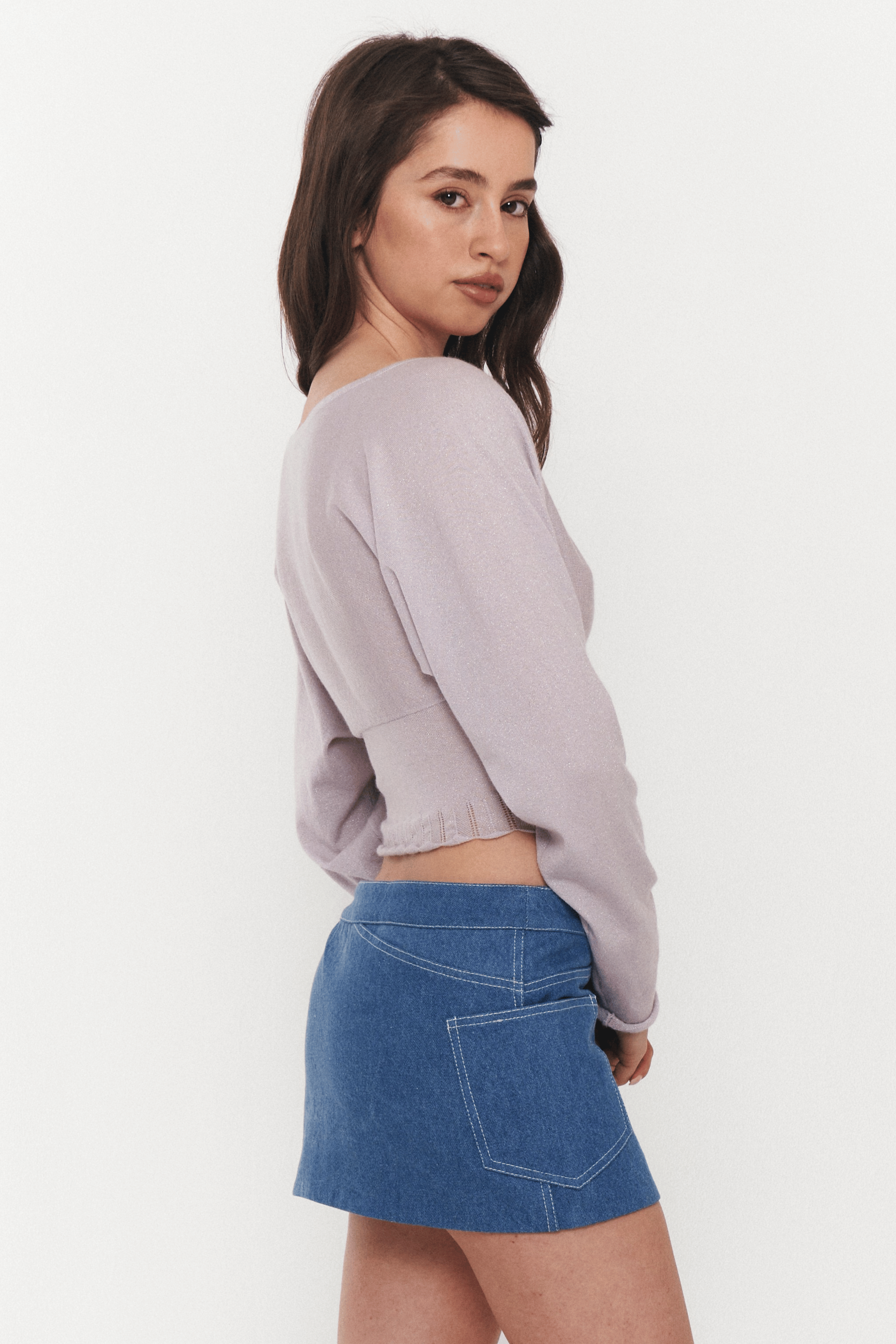 Aurora Metallic Knit Top