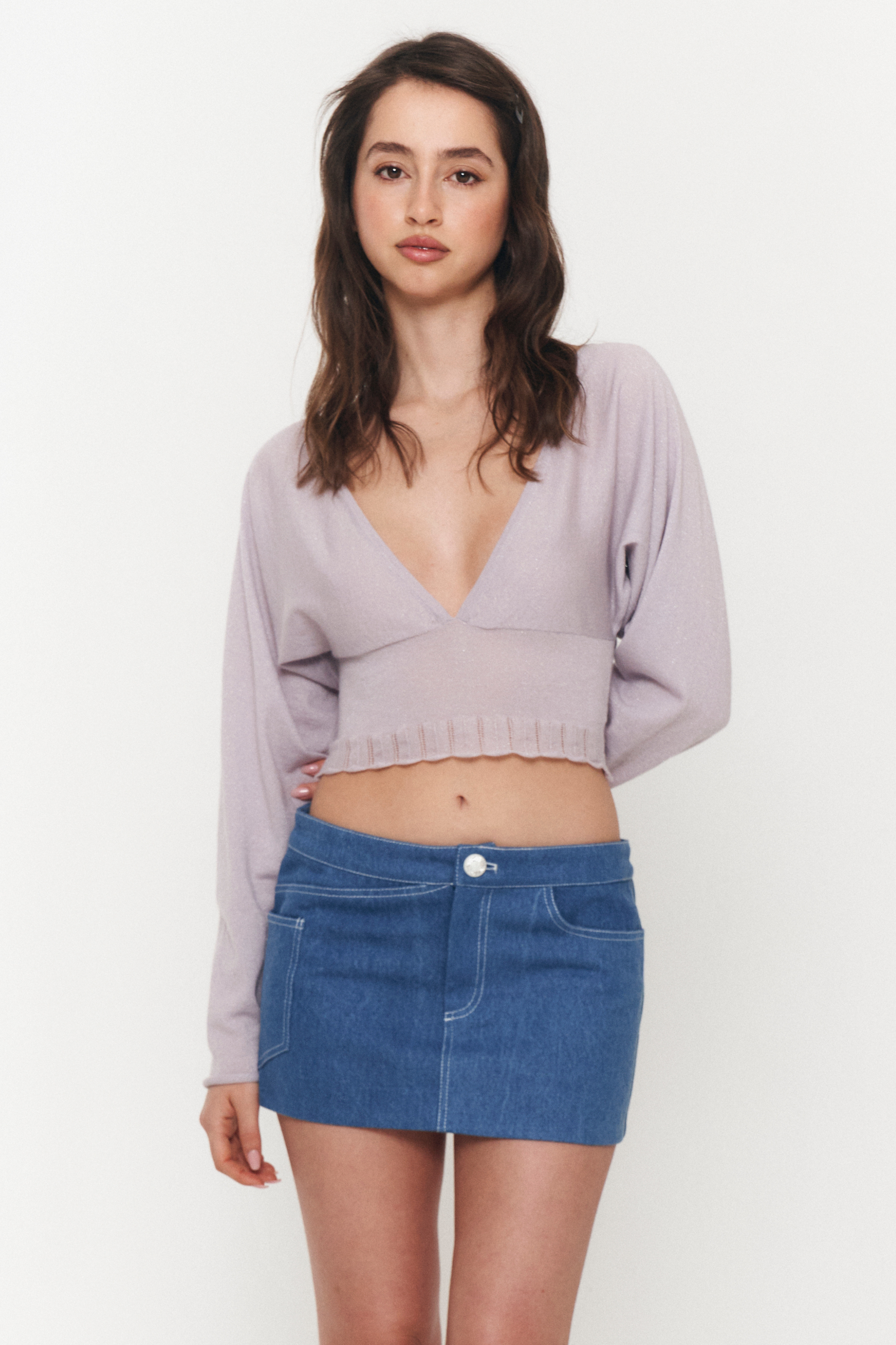 Aurora Metallic Knit Top