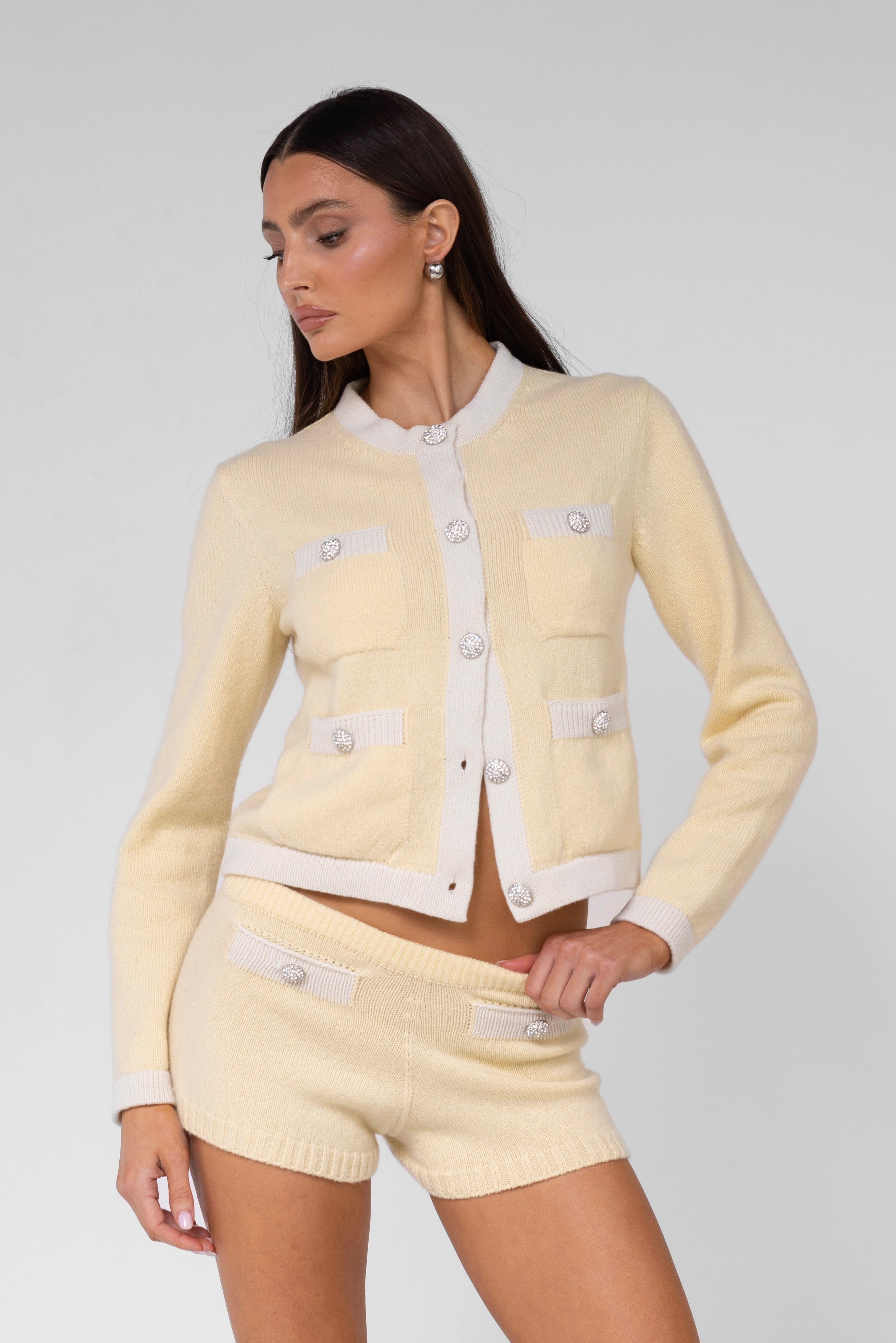 Yellow Cashmere Cardigan image 3