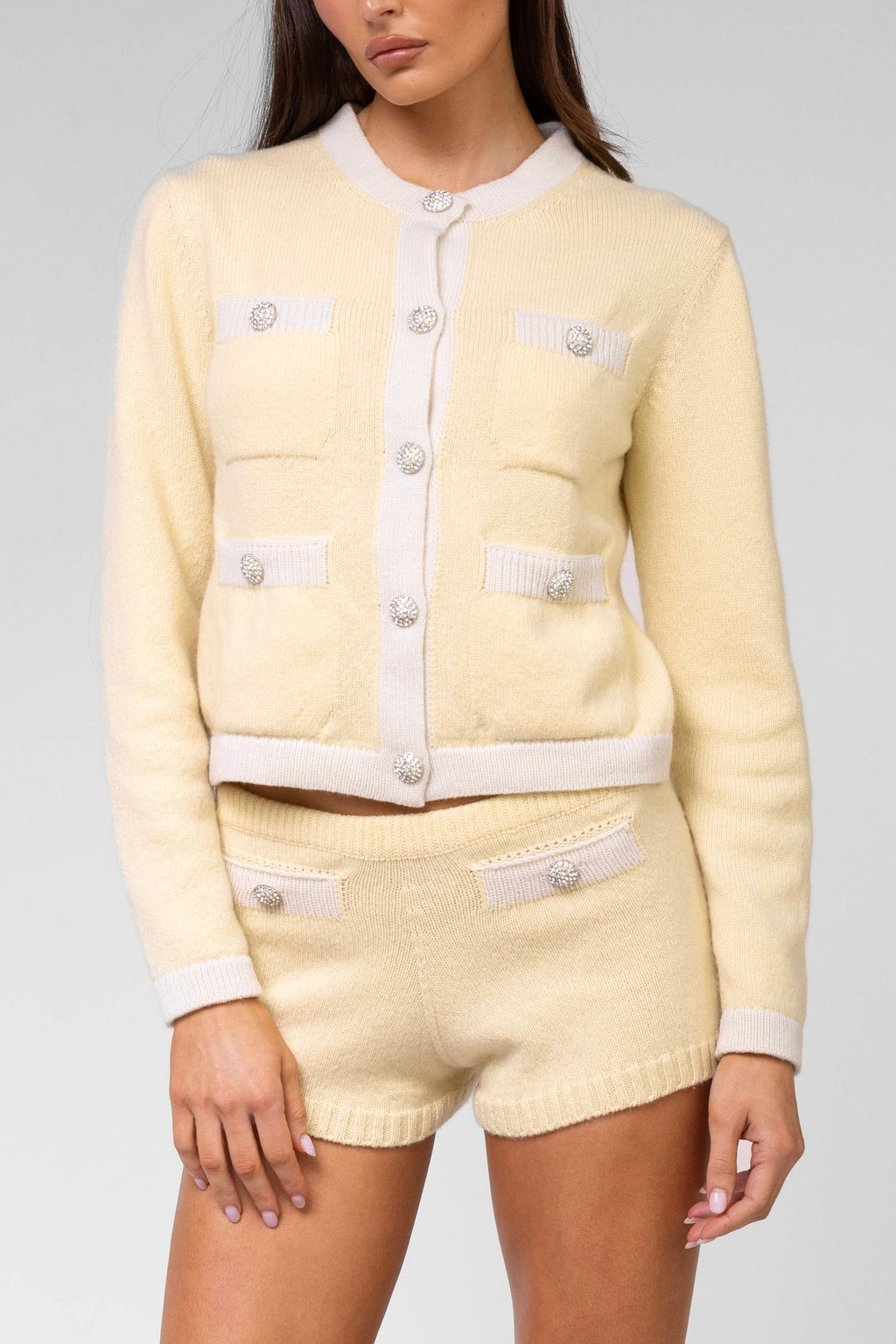 Yellow Cashmere Cardigan image 1