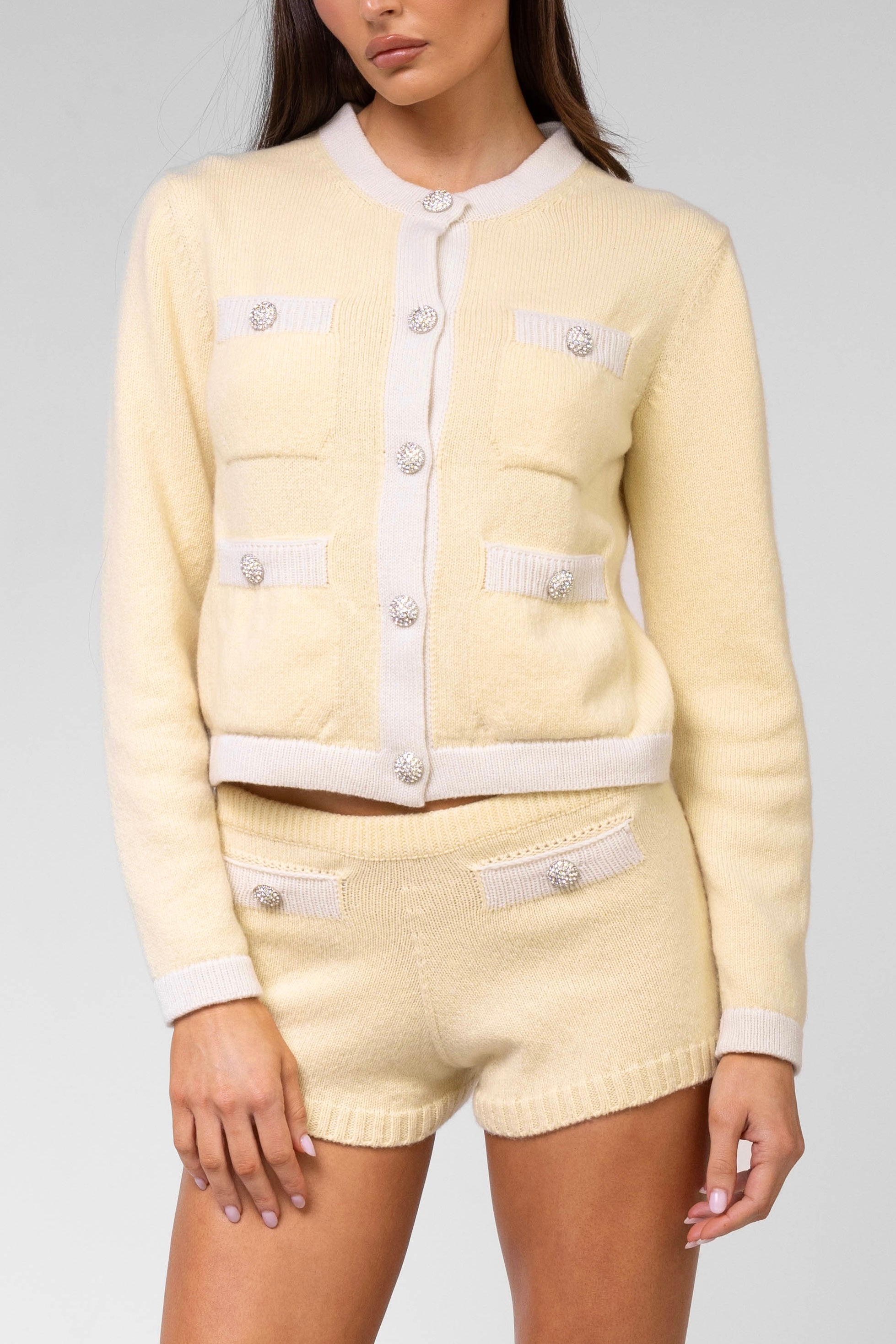 Yellow Cashmere Cardigan image 1