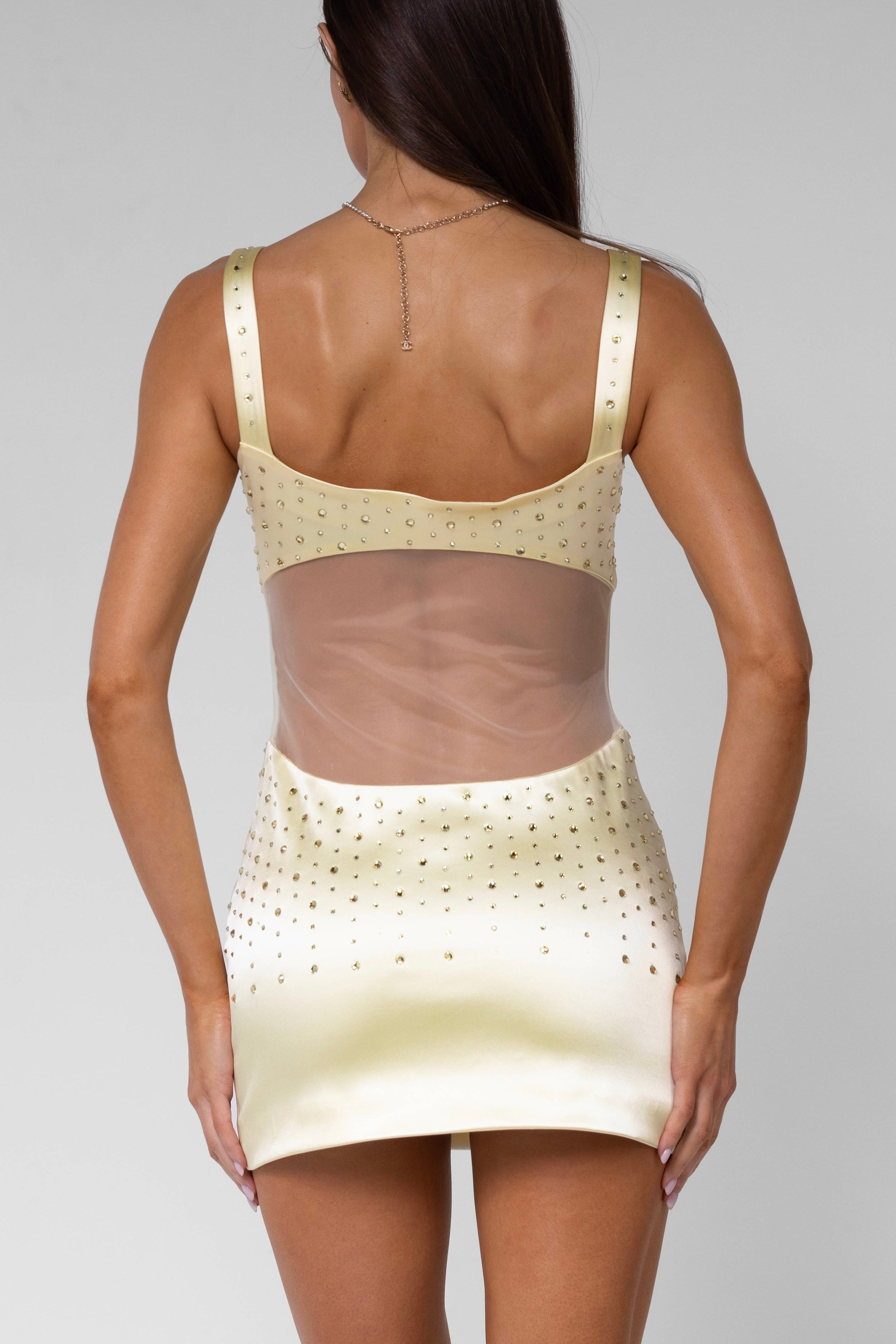 marilyn embellished mini dress in gold DUNDAS x REVOLVE Marilyn Embellished Mini Dress in Gold