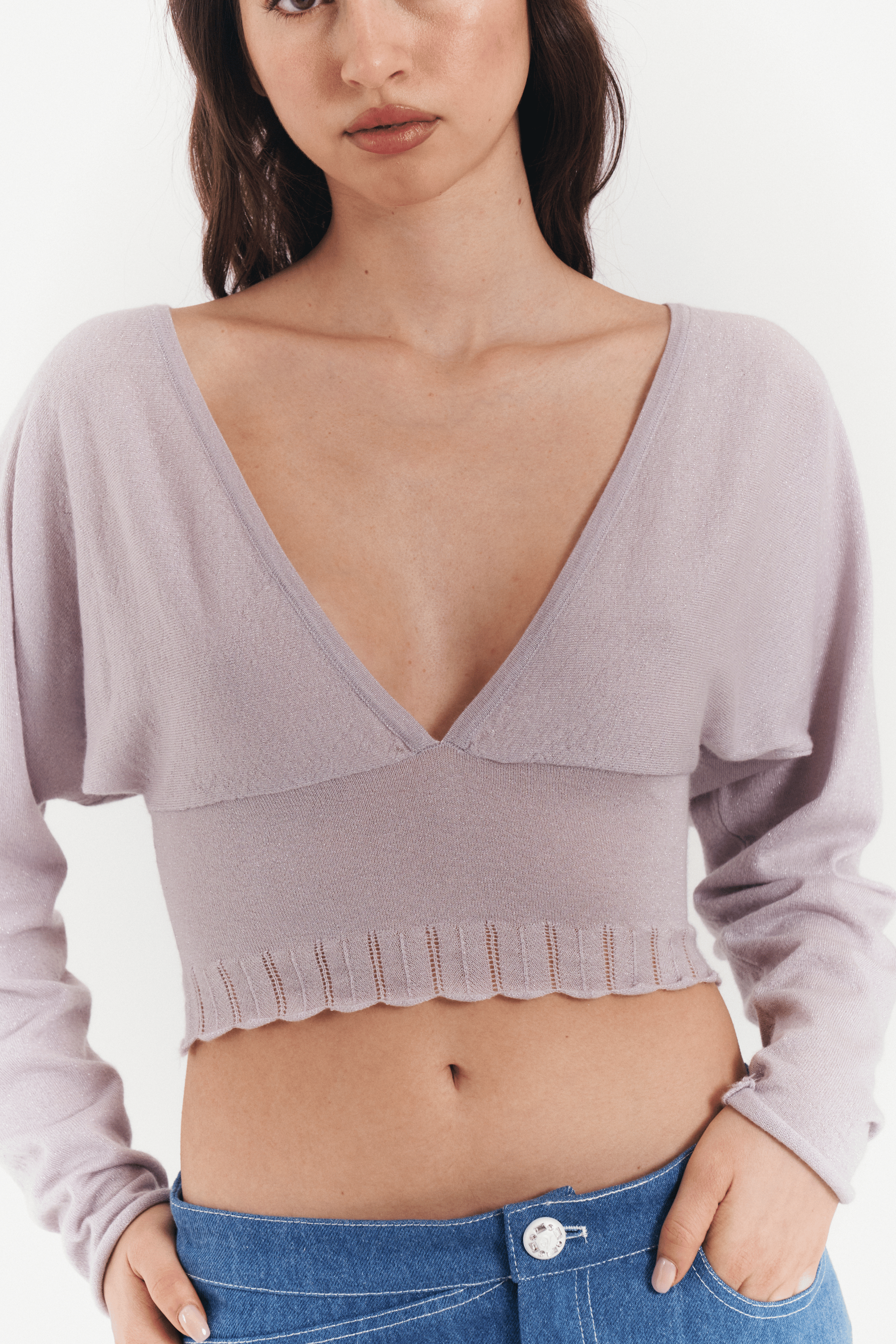 Aurora Metallic Knit Top