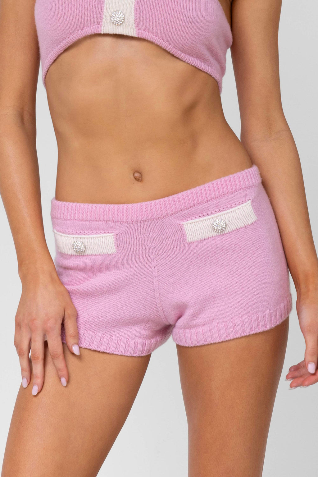 Pink Cashmere Shorts