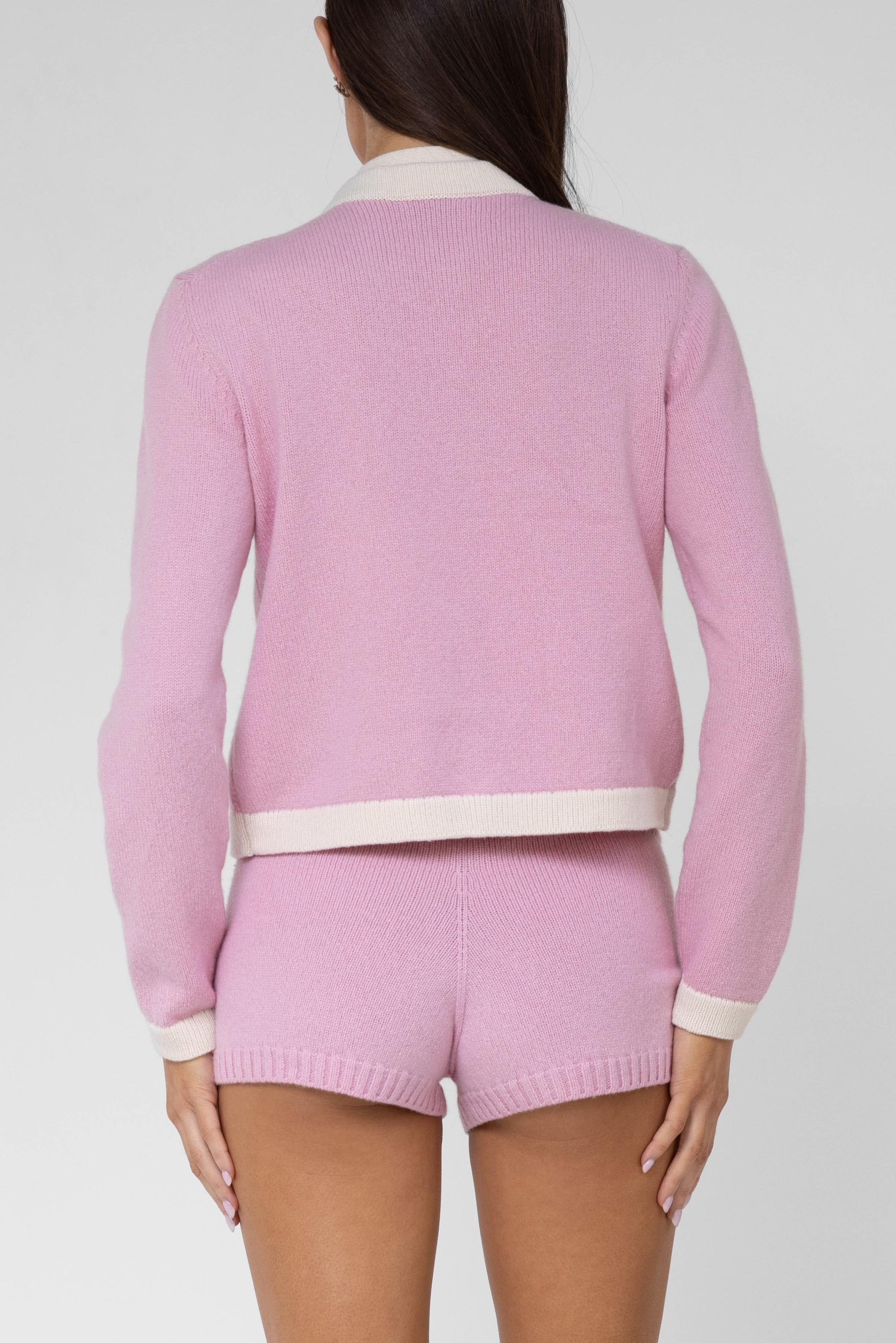 Pink Cashmere Cardigan