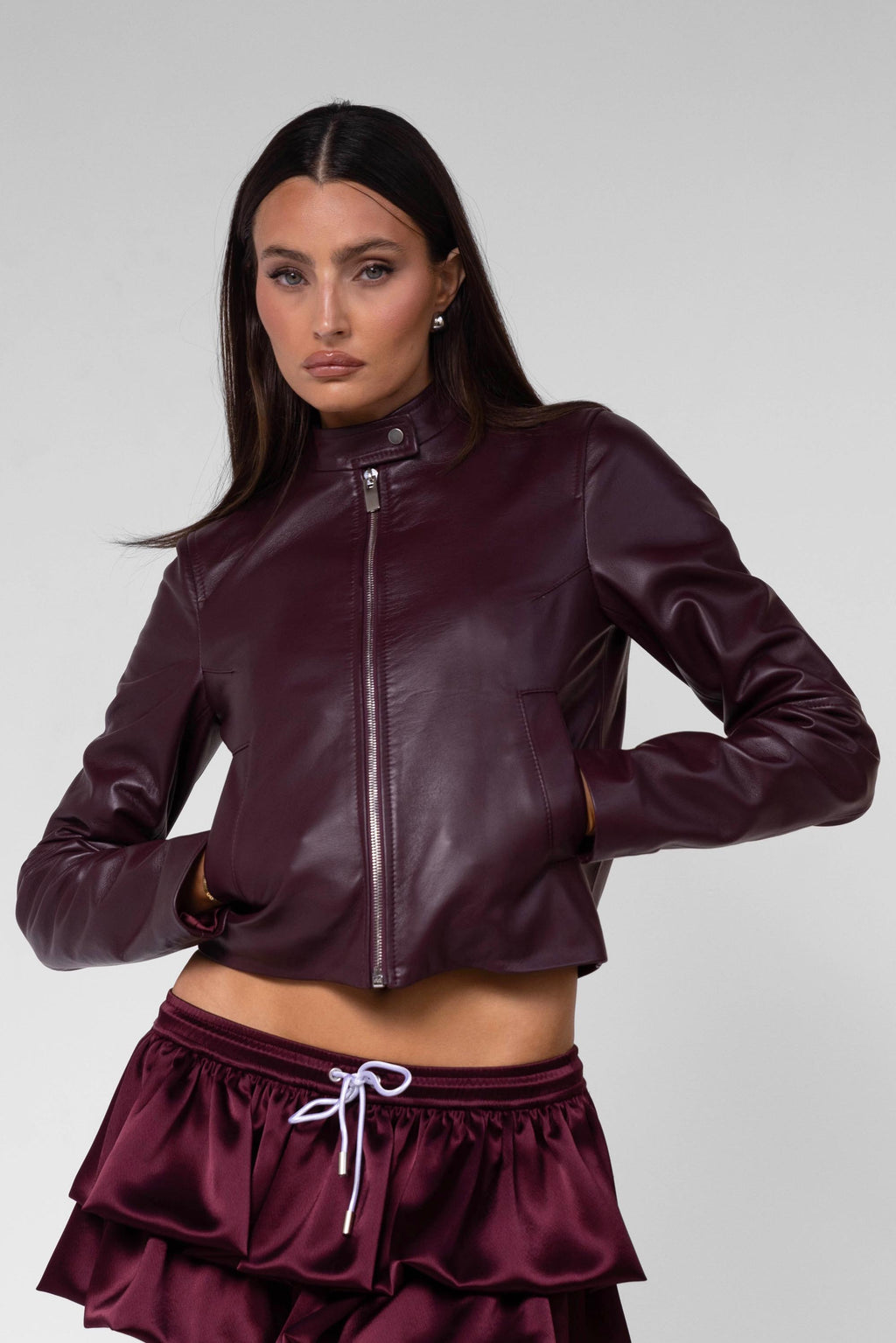 Burgundy Leather Jacket
